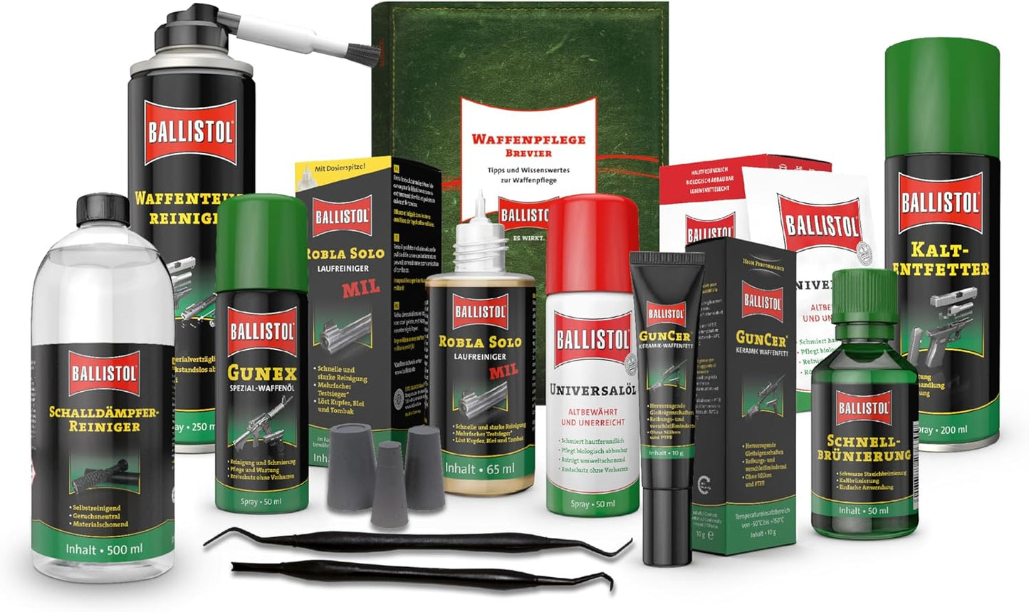 BALLISTOL 23752 Gun Parts Cleaner 250 ml - Gun Parts Cleaning and Degreasing - Nylon Bristle Fastening Brush