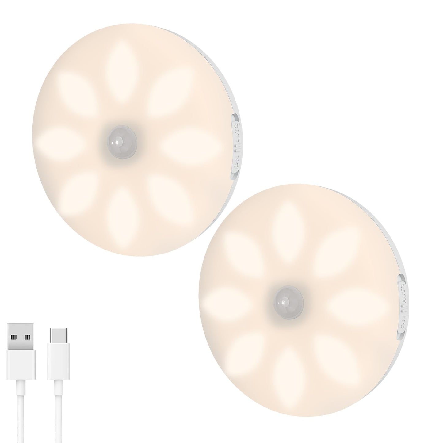 LED Lights Kitchen, 8 LED Wardrobe Light LED Strips USB Indoor Motion Sensor, Rechargeable Under Kitchen Cabinet Light Cabinet Stick Night Light Bar,Stairs, Corridor Packaging