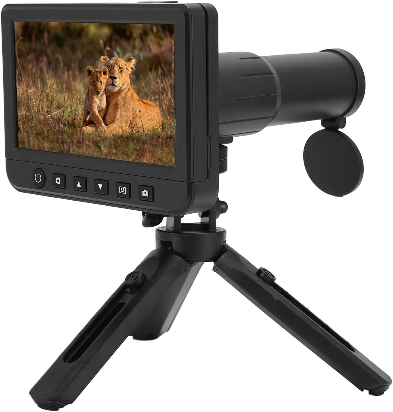 Digital Telescope Camera, 50X Magnification 1080P Video Digital Telescope with Camera, 5-Inch LCD Screen Video Photo Recorder for Hunting Outdoors ()
