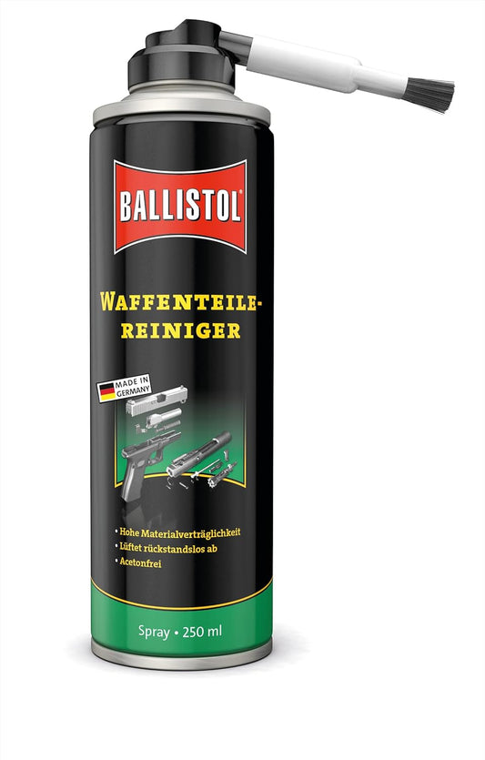 BALLISTOL 23752 Gun Parts Cleaner 250 ml - Gun Parts Cleaning and Degreasing - Nylon Bristle Fastening Brush