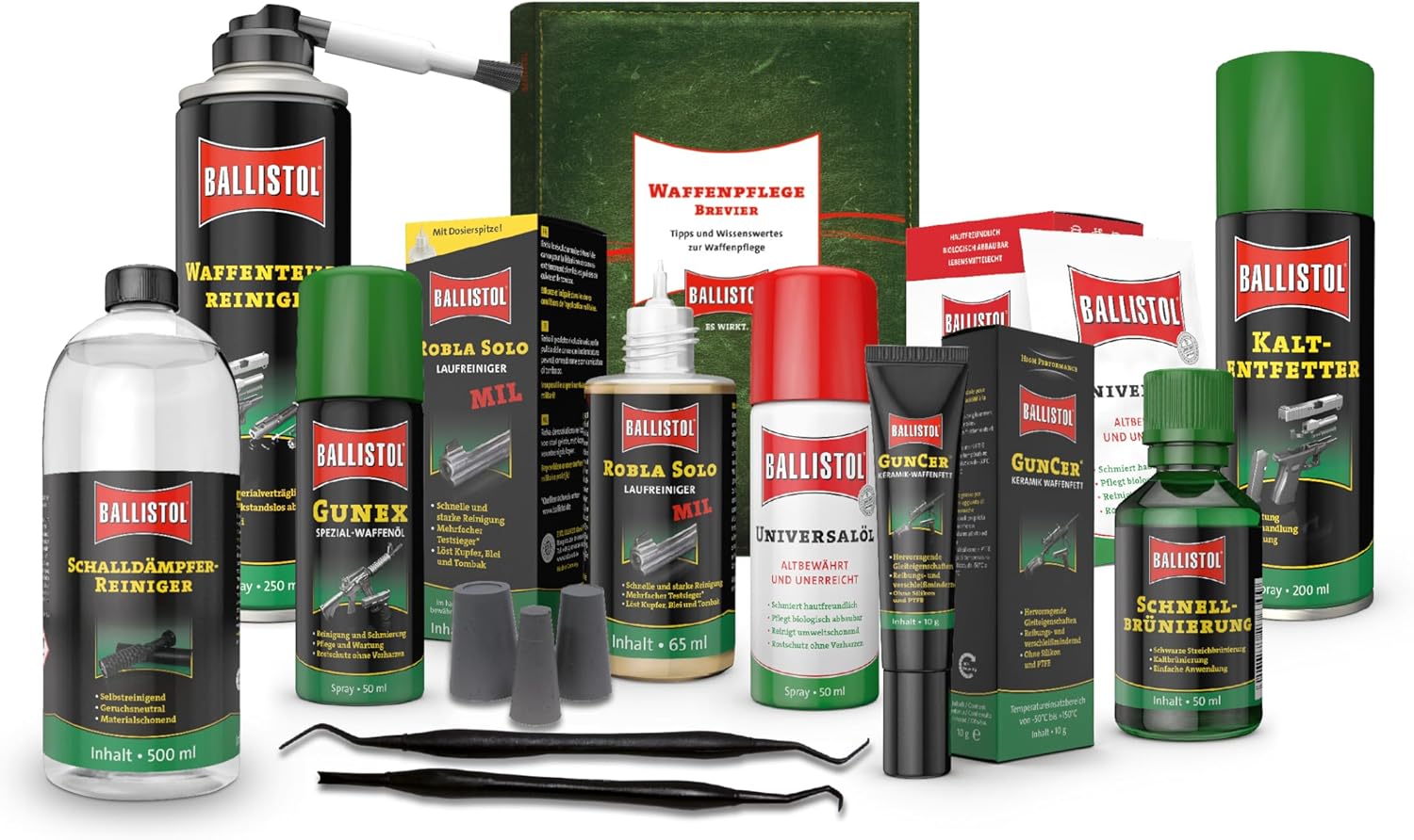 BALLISTOL 23752 Gun Parts Cleaner 250 ml - Gun Parts Cleaning and Degreasing - Nylon Bristle Fastening Brush